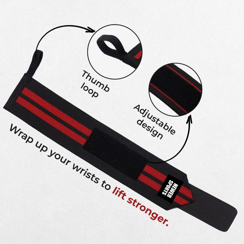 High quality custom logo durable gym weight lifting wraps wrist brace for bench pressing