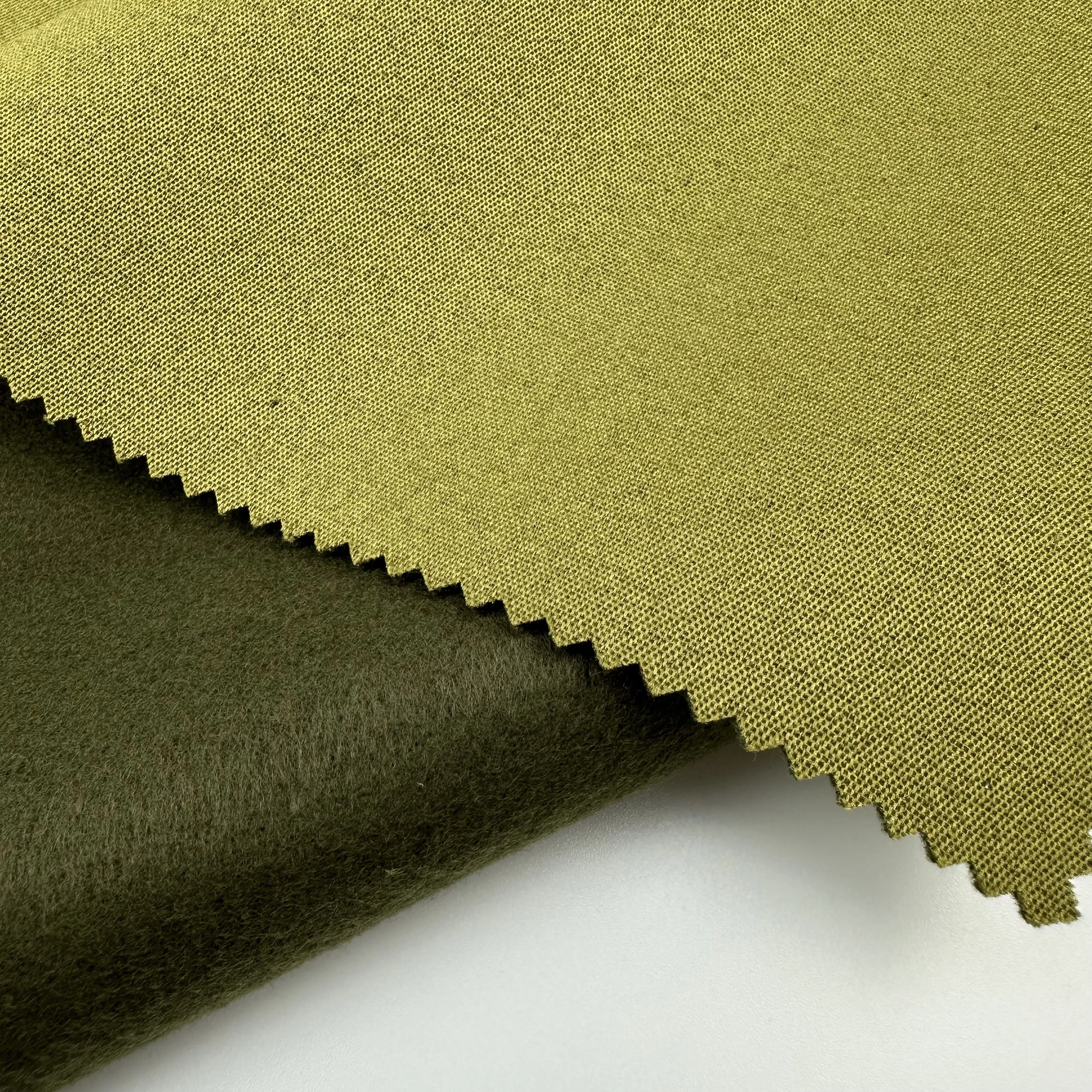 Custom tc 80/20 polyester/cotton twill solid polar fleece bonded printed soft uniform compound fabric for garment