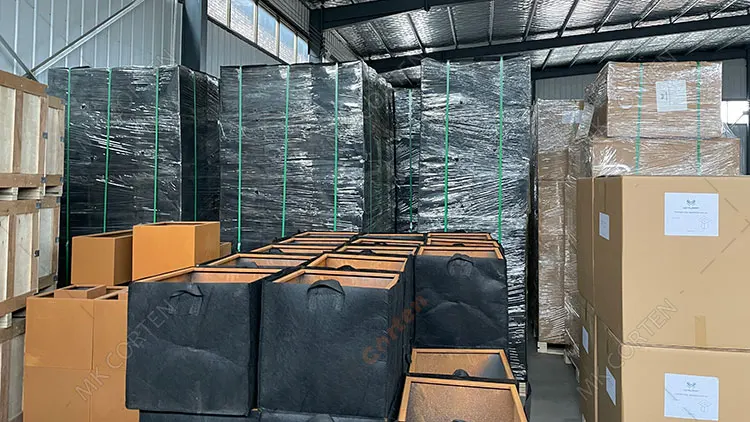 Garden Landscape Raised Box Wholesale Rusty Treatment Corten Steel Plantador Nursery Decorative Metal Modular Planter Boxes