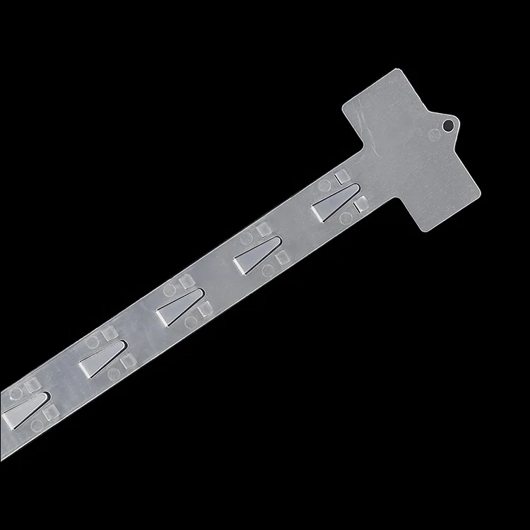 Factory wholesale price plastic hanging display clip strips for supermarket hang strip clip