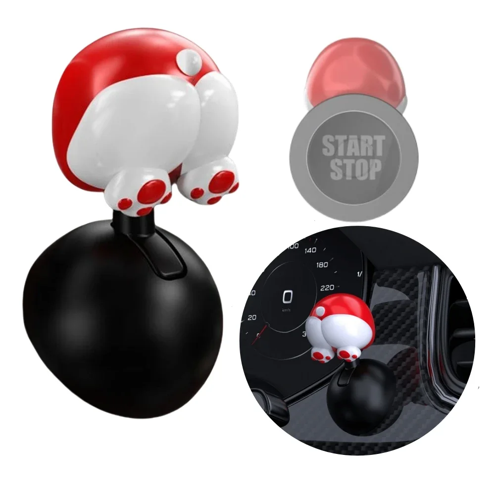 Lever Start Stop Button One Touch Car Start Toy Engine Push Start Switch Button Cover Starter Rod Ignition Button Lever for Car
