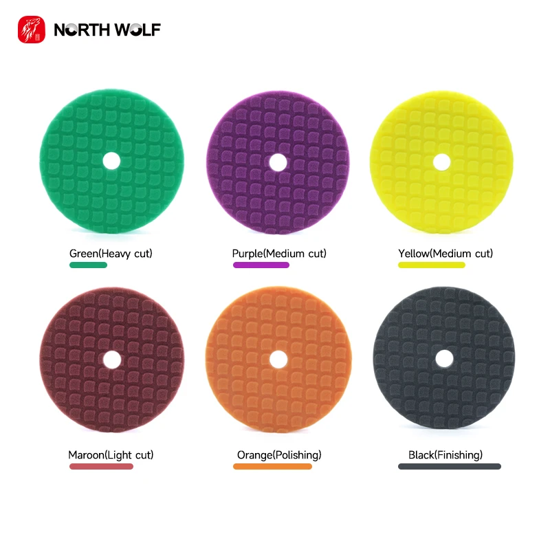North Wolf Customize Foam Polishing Pad Wholesale Polish Pad Car Detailing Buffing Pad