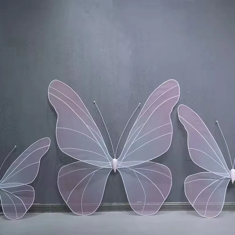 New Wedding Props Wrought Iron Butterfly Screen Arch Chinese Mori Wedding Stage Layout Wrought Iron Butterfly Wings