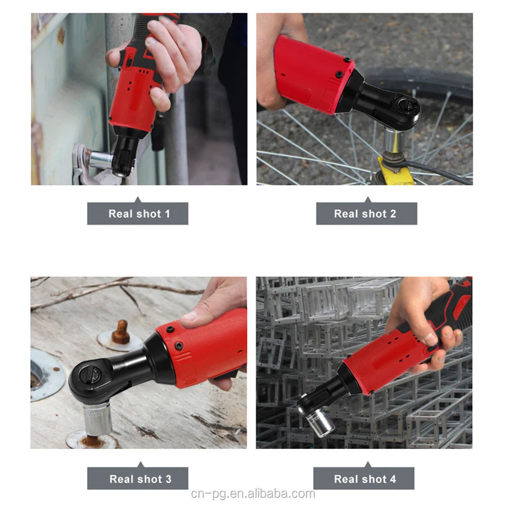 Cordless Electric Ratchet Wrench Portable Multifunctional 3/8 Inch Ratchet Wrench 90 Degree Cordless Power Ratchet Wrench