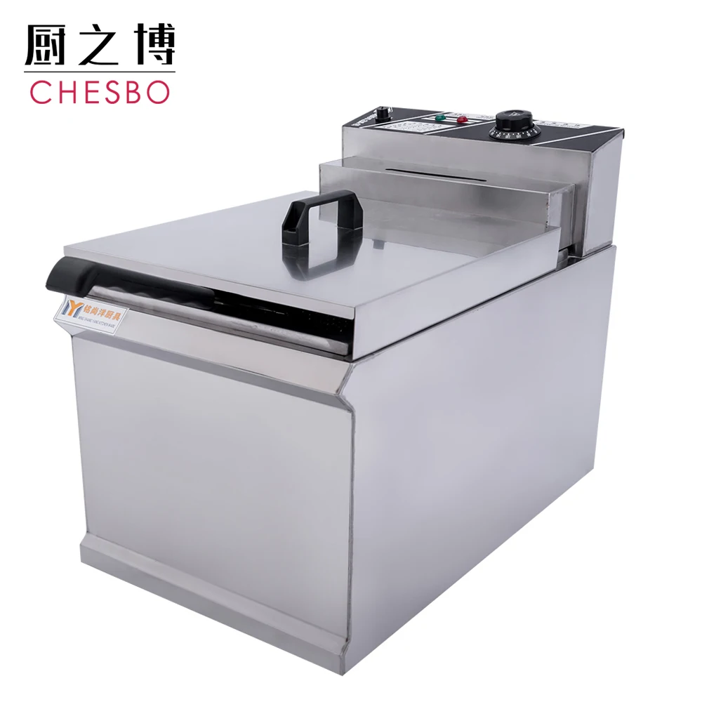20L Single Cylinder Potato Chips Frying Machine/French Fries Deep Fryer for Medium-sized Supermarkets Restaurant