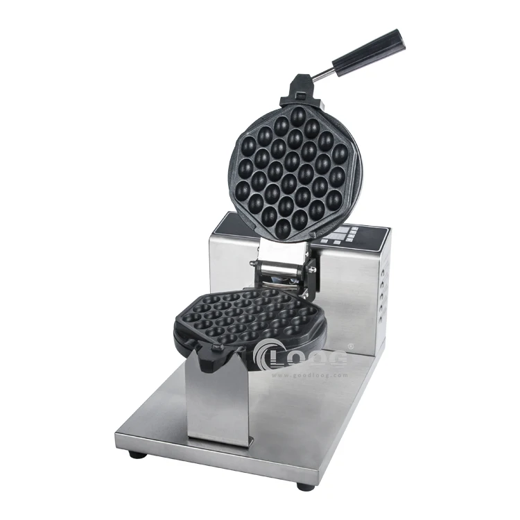 Goodloog Electric Digital Ice Cream Egg Waffle Maker Price Nonstick Changeable Plates Hong Kong Bubble Waffle Machine