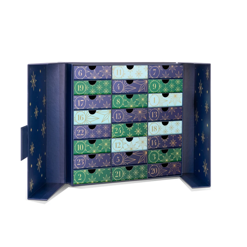 Пользовательская полноцветная офсетная печать, косметическая упаковка для ухода за кожей, календарь, коробка