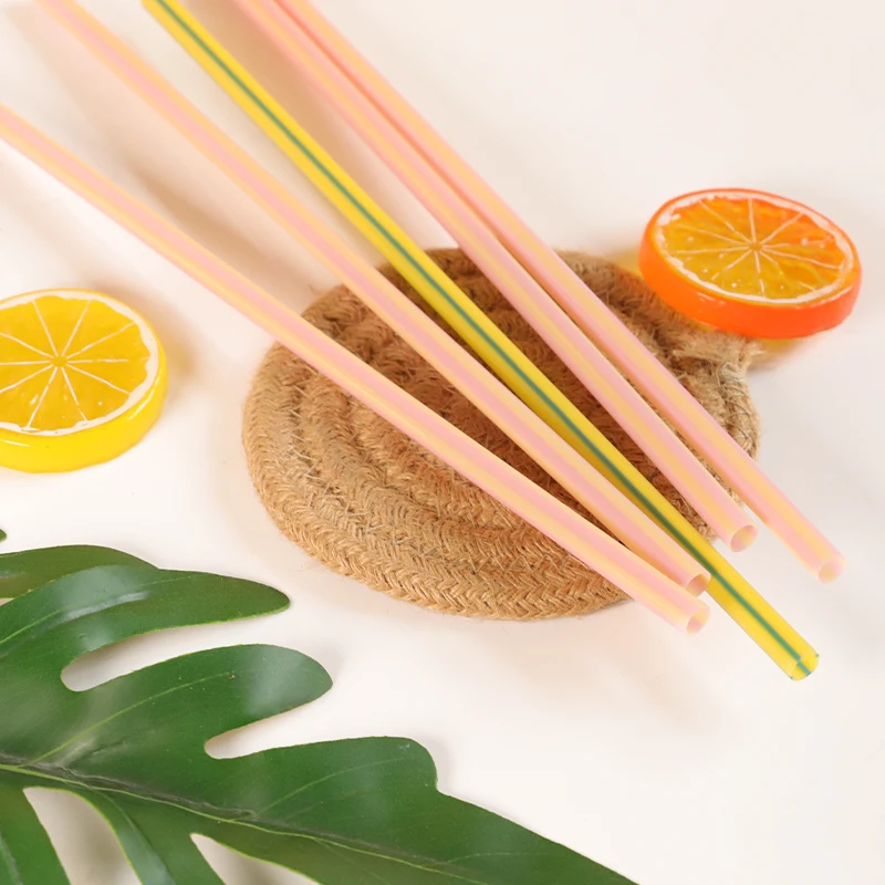 plastic 10mm reusable sucking straw, 40oz tumbler tritan straw,  stripes design on straw