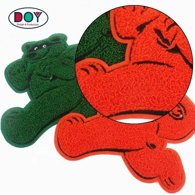 Personalized Design Custom Anime Cartoon Bear Animal Logo Embroidered Chenille Badge Patch for Kids