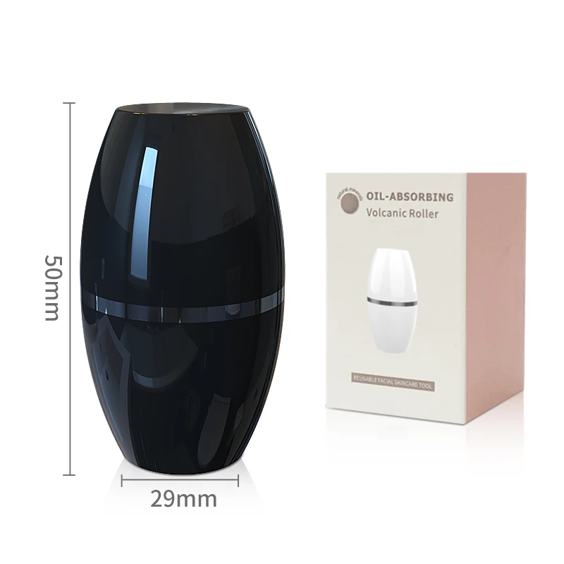 Portable Volcanic mud Oil Absorb Roller Facial Oil Absorbing Volcanic Rock Facial Roller