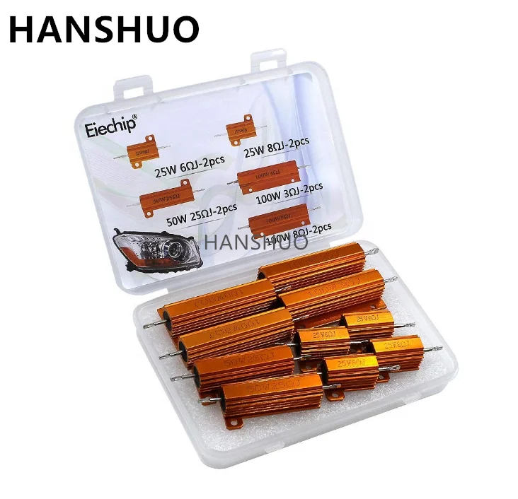 Резистор мощности Eiechip 25 Вт 50 Вт 100 Вт, резисторы с алюминиевым корпусом 10 шт./лот