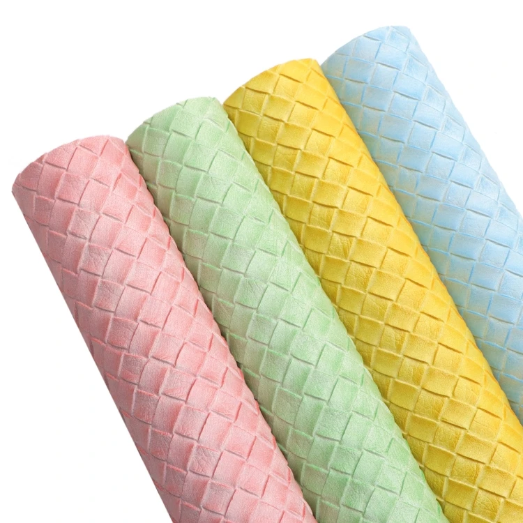 20*33cm Solid Color Weaved Faux Leather Sheets Synthetic Leatherette For Bow Leather Crafts DIY Handmade Material 29459
