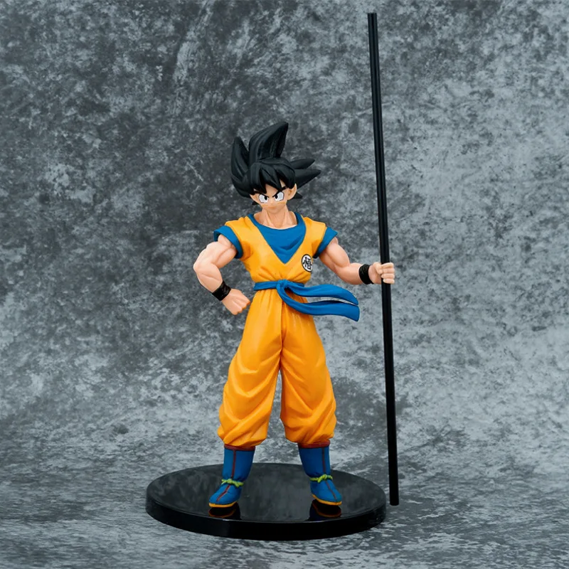 22Cm Birthday Gift Decoration Black Hair Monkey King Dragon Balls Anime Figure action figures figurine