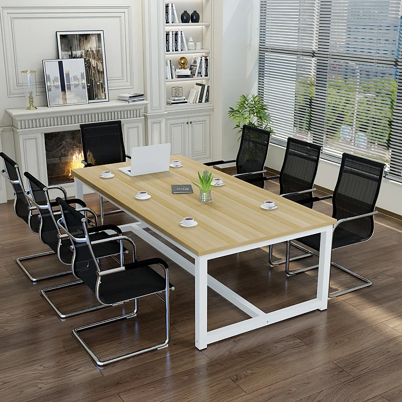 Simple modern conference training negotiation conference room rectangular simple reinforcement table and chair combination