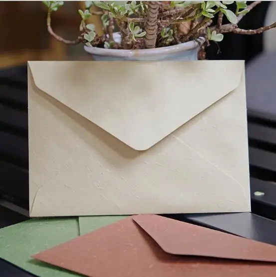 Sentao 120gsm 105*68mm Custom Natural Art Postcars Love Letter Paper Packaging Envelopes For Gift Cards