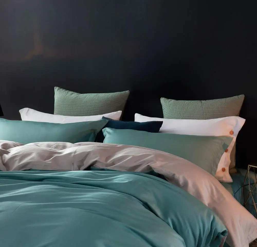 
KAERFU Bed Sheet 3 Piece with Zipper Closure & Corner Ties Luxurious Comforter Cover Bed Sheet Set 