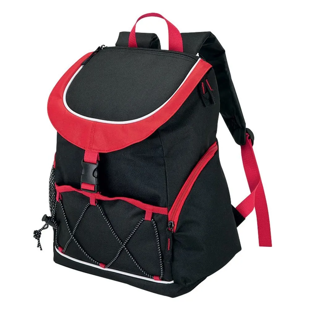 Black Durable 600D Material Cooler Backpack For Bottles