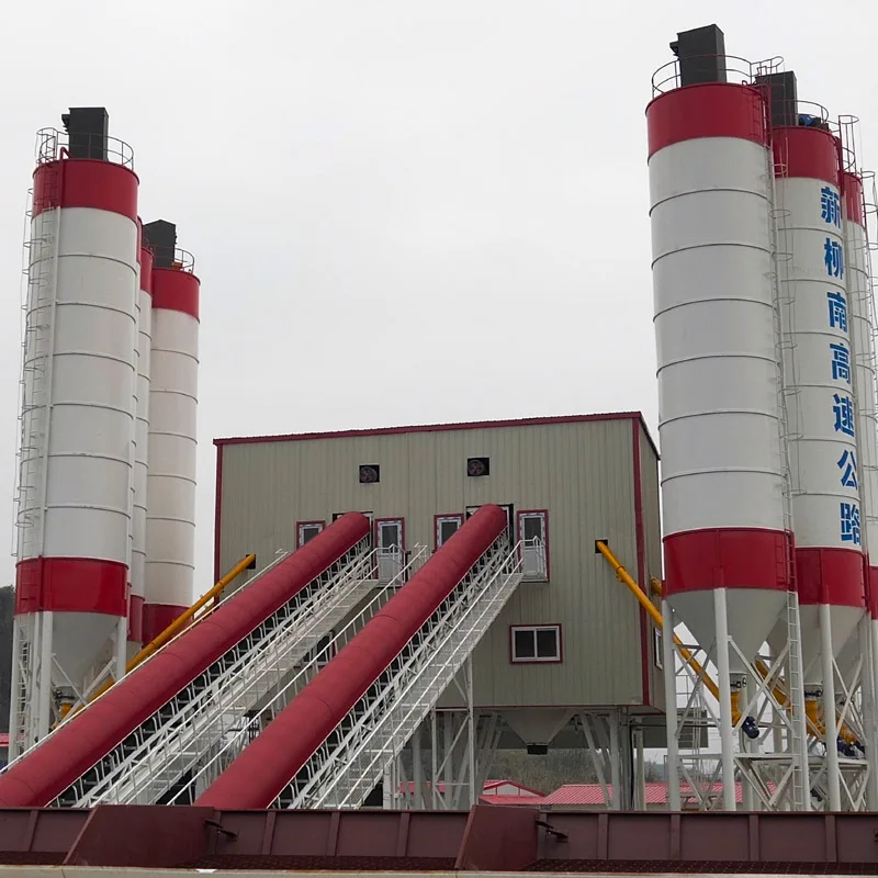 HZS120 high operating efficiency ready mix concrete machine concrete mixing plant