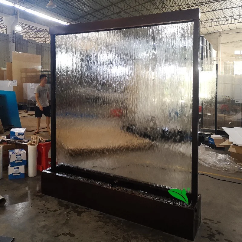 Декоративный стеклянный фонтан Водопад для помещений