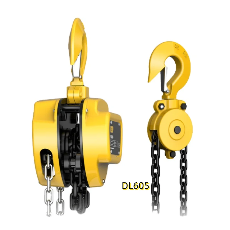 Deli DL605 inverted chain hoist 1/2/3/5 ton lifting household crane small