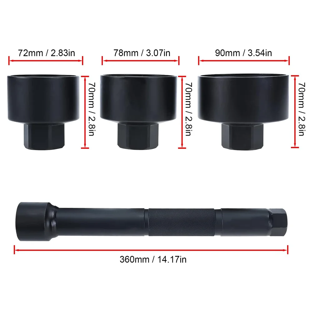 LARIX 4 Pcs Inner Tie Rod End Remover and Installer Tool Car Repair Kit