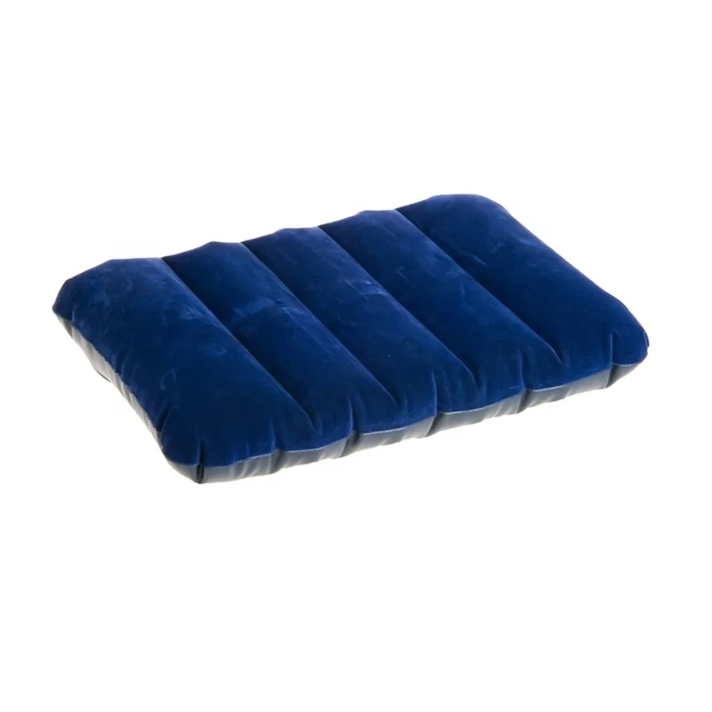 Intex 68672 Inflatable Blue Plush Pillow Air Mattress Downy Pillow