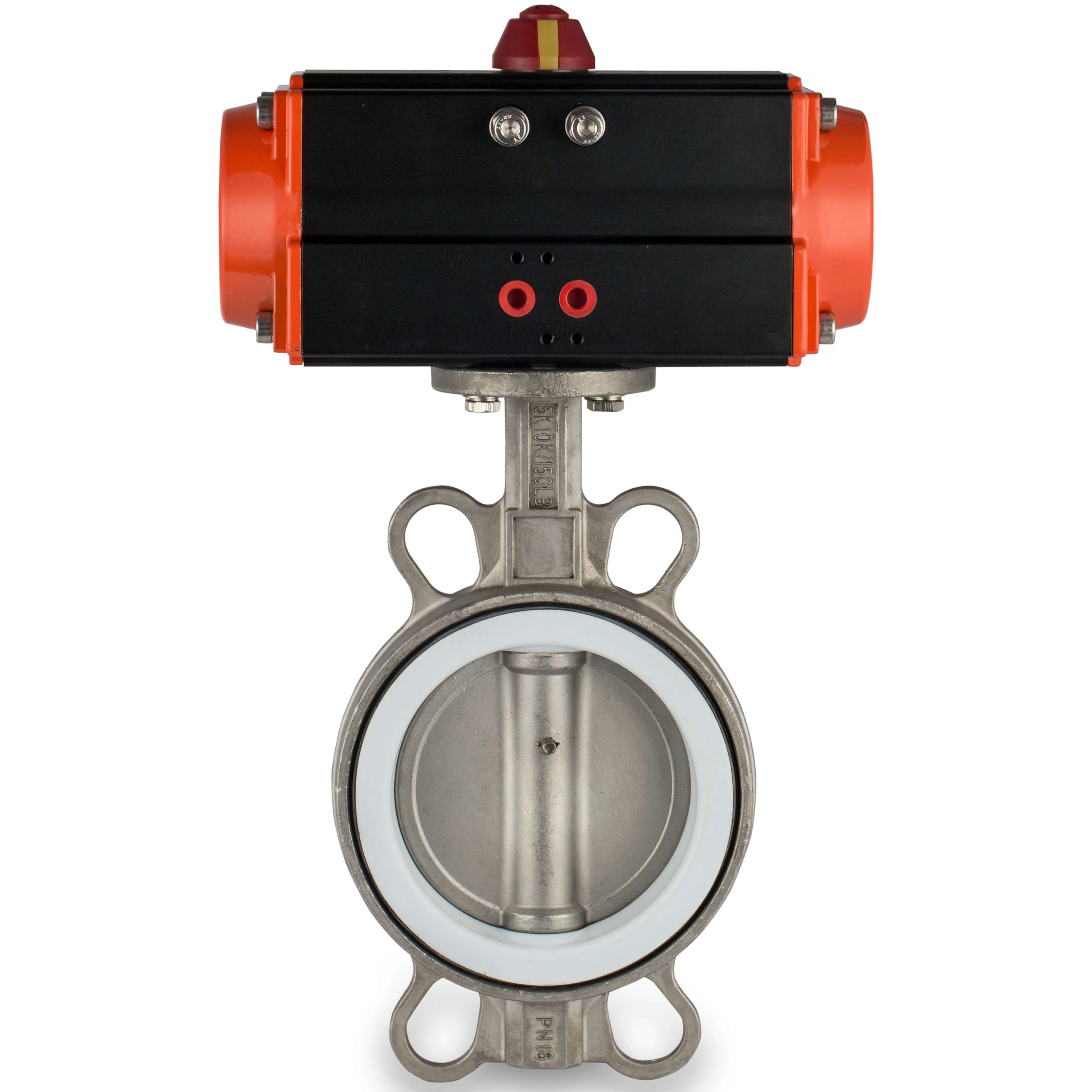 Kepler 6 Inch 2 inch PCSP Lined Resilient Seated Stainless Steel Butterfly Valve PN16 with Pneumatic Actuator