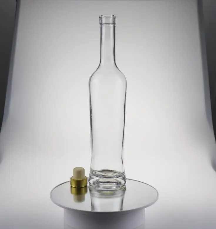 Clear Glass Flask bottles/wholesale Glass liquor bottles