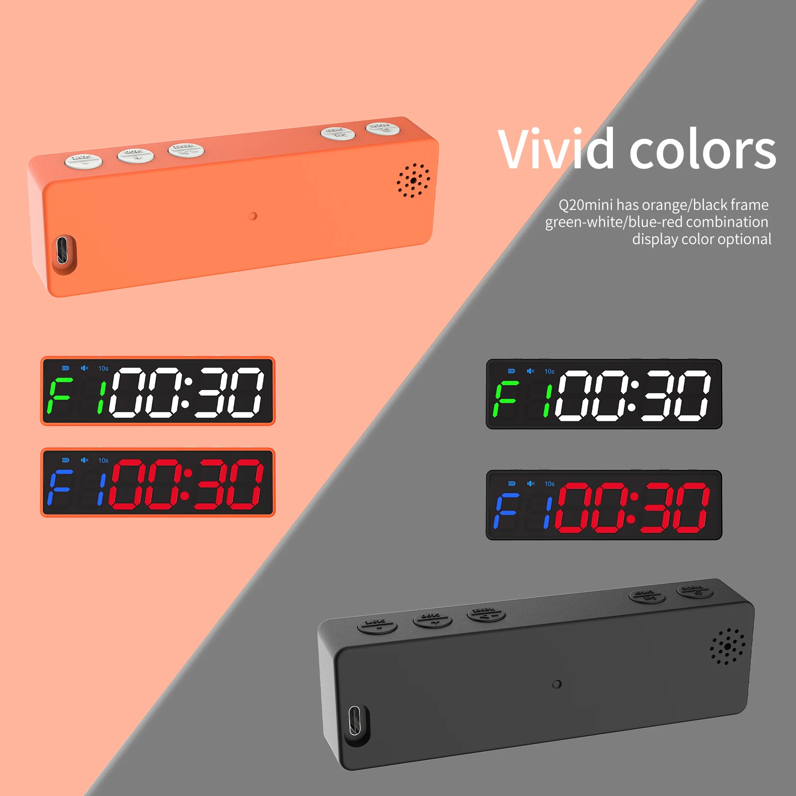 YIZHI Smart Digital Promotional Table Countdown Clock Rechargeable Home Gym Fitness Tabata HIIT MIIT Mode Sports Timer