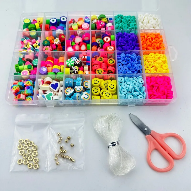 Handmade 2320 Pieces Fruit Clay Beads Polymer Clay Beads Set for DIY Bracelet & Decorative Jewelry Making Accessories