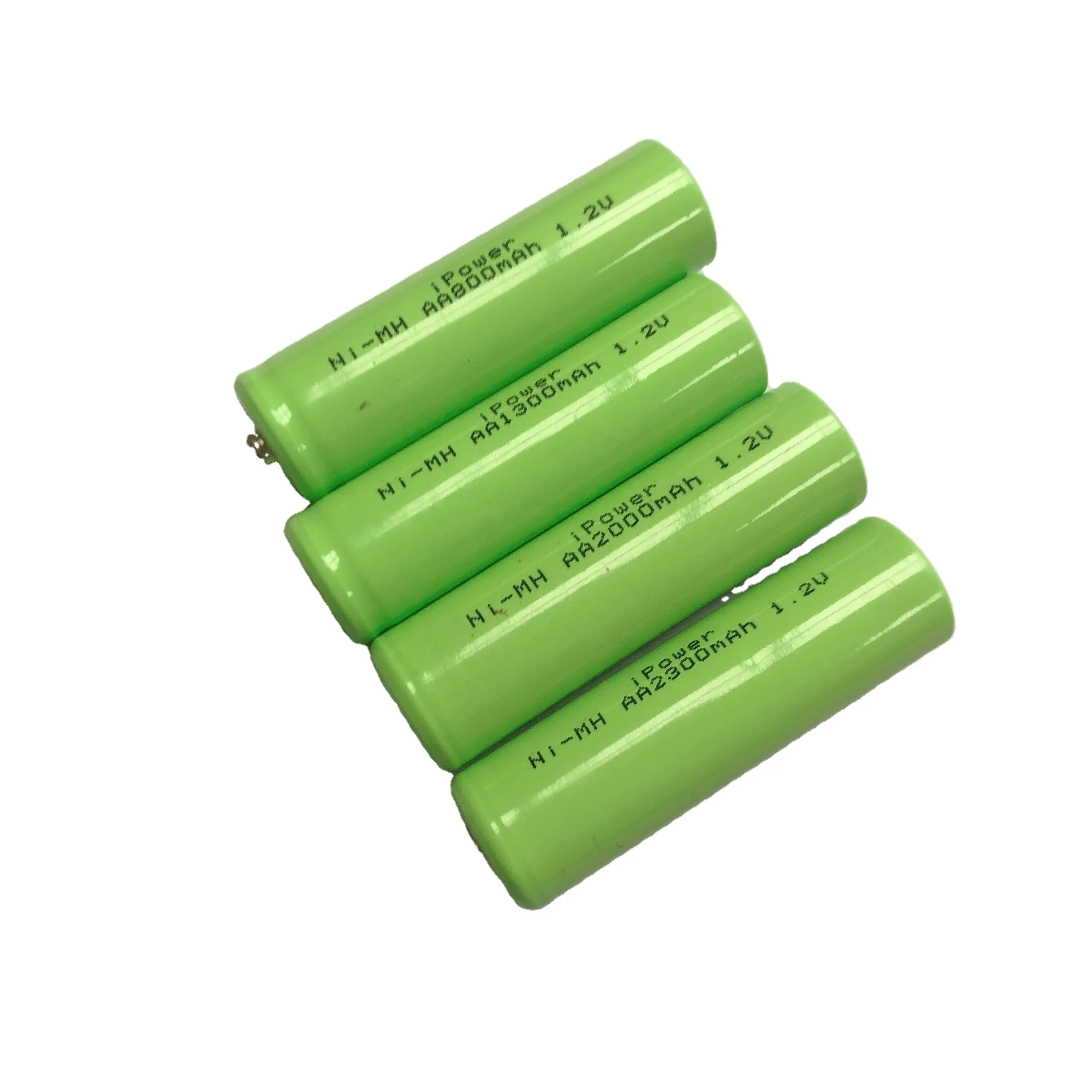 OEM/ODM низкая цена NIMH 1 2 В Размер AA 300mah-600mah перезаряжаемые экологически чистые NiMH батареи для осветительного устройства