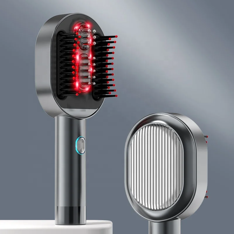 Scalp Massager Brush Electric Head Massage Silicone Comb Red Light Micro Current Head Meridian Massager with Vibration