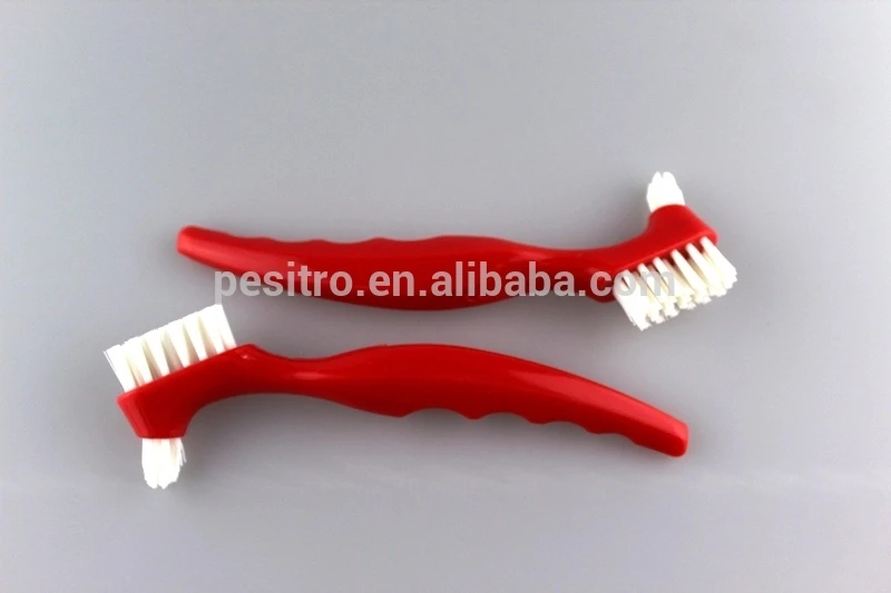 Hot Sell Double Sided Toothbrush for False Teeth Cleaning Denture Brush