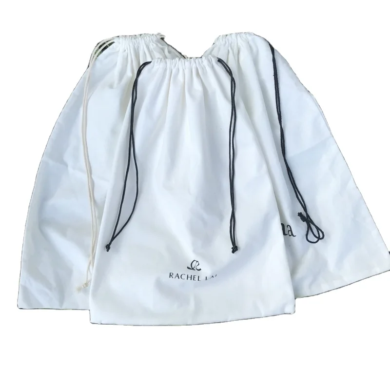 Custom Cotton Muslim Drawstring handbag shoe Dust bag