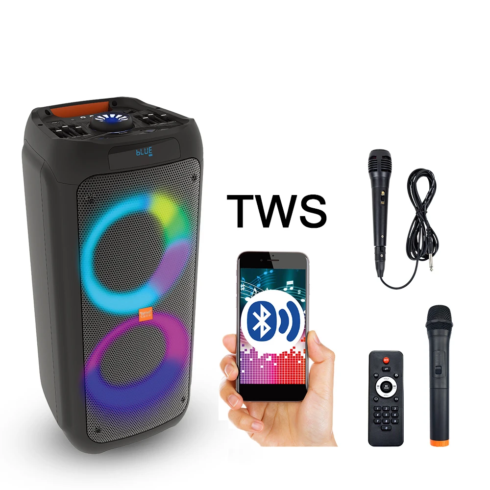 Feiyang dual 8-дюймовый заряжаемые портативные наушники-вкладыши TWS с динамик bt беспроводным микрофоном большой мощности FG208-07