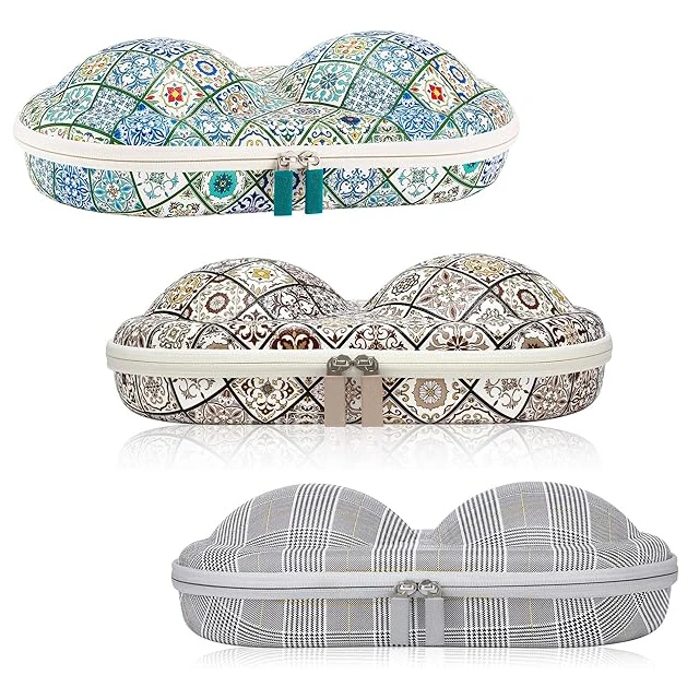 Customized breast pump storage case Underwear Zip Portable Storage Box Storage Carrying Bra Case For Ladies