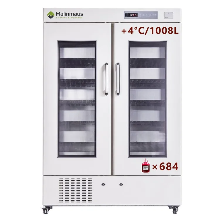 Malinmaus 1008 liters +4 degree medical blood bank refrigerator fridge double door BR-1008