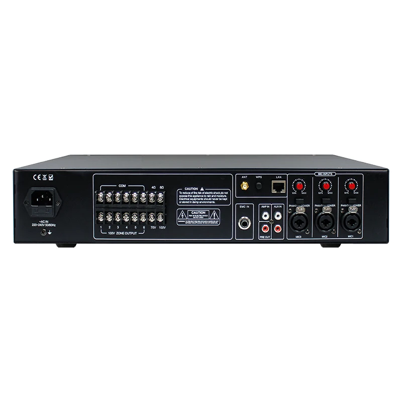 XIDLY-6 Zone Analog Class AB Wifi PA Mixer 70V 100V Amplifier with 6 Zone Speaker Output