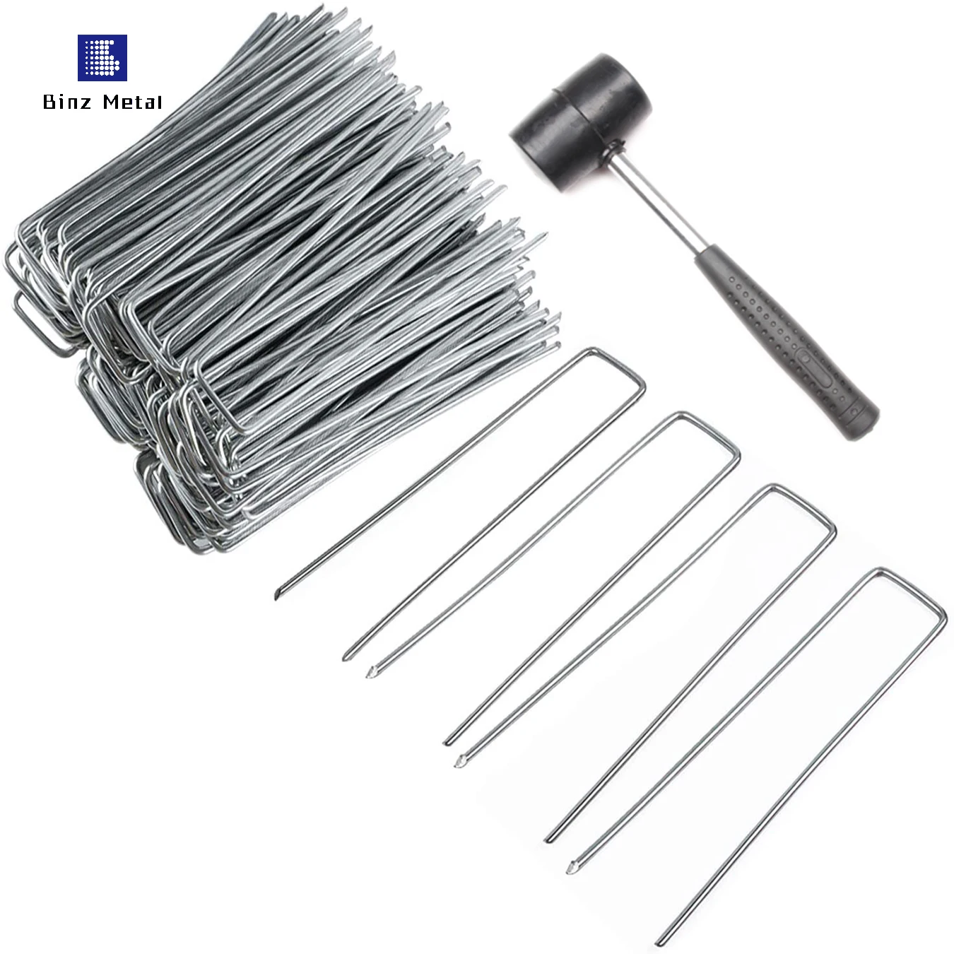 pack of 100 galvanized steel garden pegs garden staples 10 in 8 gauge sod staple ground cover