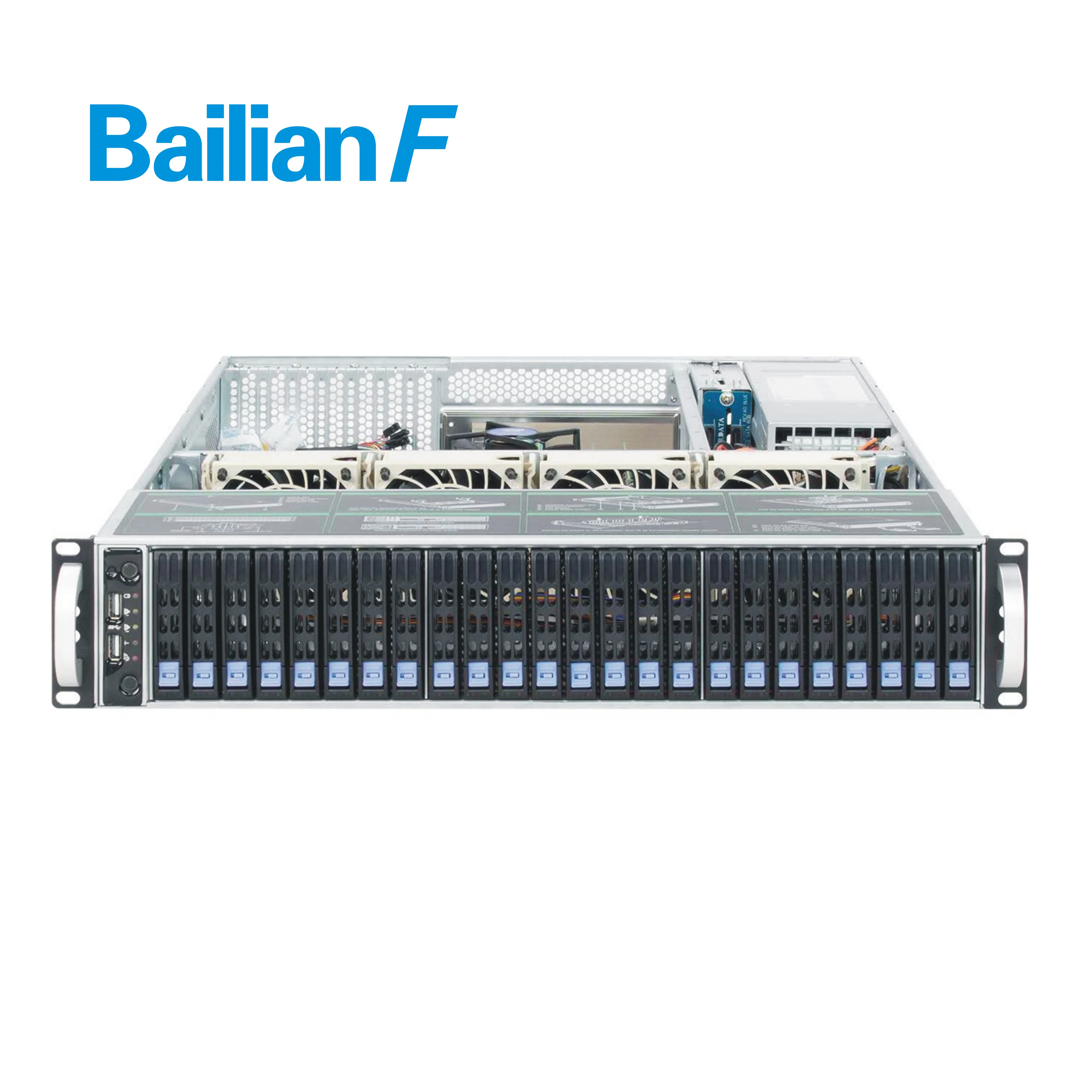 High performance low price 2u 2.5' 24 bay hot swap rack server 800W psu storage rack server