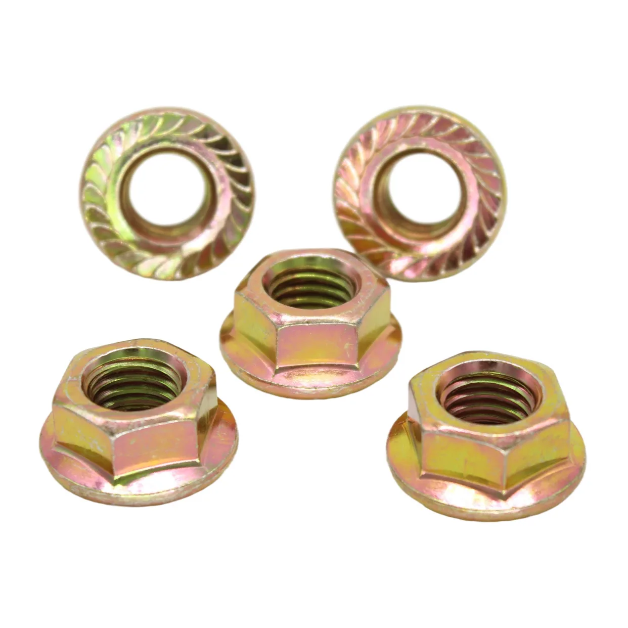 Wholesale Metric Stainless Steel Metal Zinc Plated  Lock Nut Din6923 Hex Flange Nuts for Screws Bolts