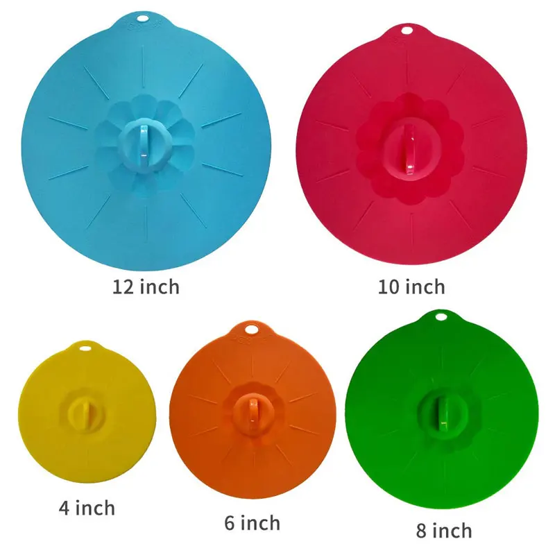 4 piece set Food Grade Universal Reusable bowl cover Flexible Silicone Pot Cover Lid sets