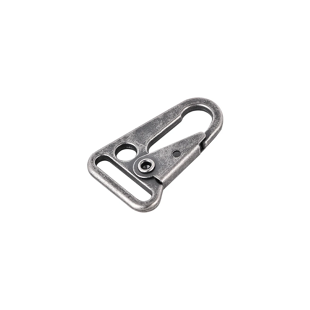 25mm Black Quick Release Short Military Army Strap Braid Spring Olecranon Carabiner Keychain Metal Snap Hooks Clip For Rifles