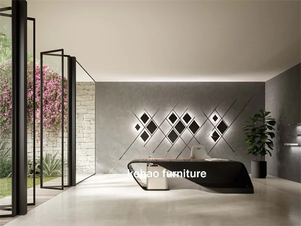 Luxury Modern Executive Office Furniture Table Desks For Office Home Work Wood Desk With Chair