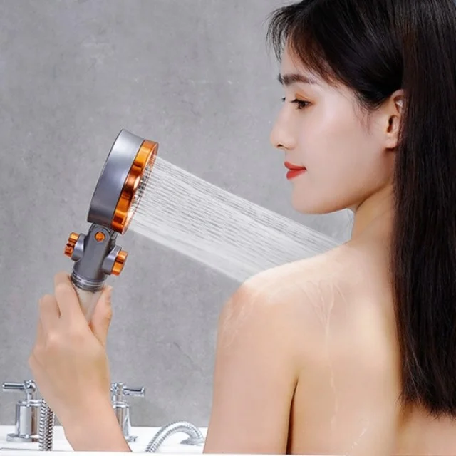 3-in-1 Premium Double-Face Hand Shower for SPA Bathroom Use Rain Massage Jet Water Feature Spray Function Included Shower Filter