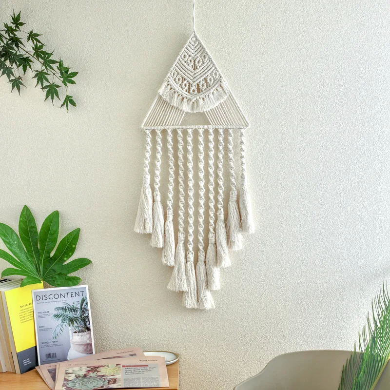 Baby Room Triangle Frame Bohemian Macrame Wall Hanging Handmade Home Decor Dream Catcher