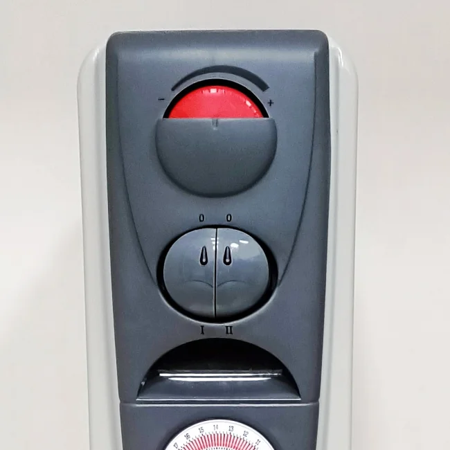 BODE 1000W~2500W Hot Sale Grey Electric Room Oil Heaters With Fan Adjustable Thermostat Overheat Protection