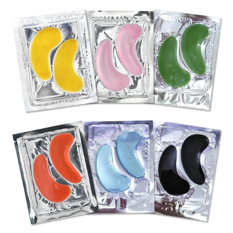 Eco Friendly Collagen Gold Eyepatch Anti Puffy Dark Circles Crystal Eye Pads Pink Gold Under Eye Hydrogel Patch for Eye Darkness