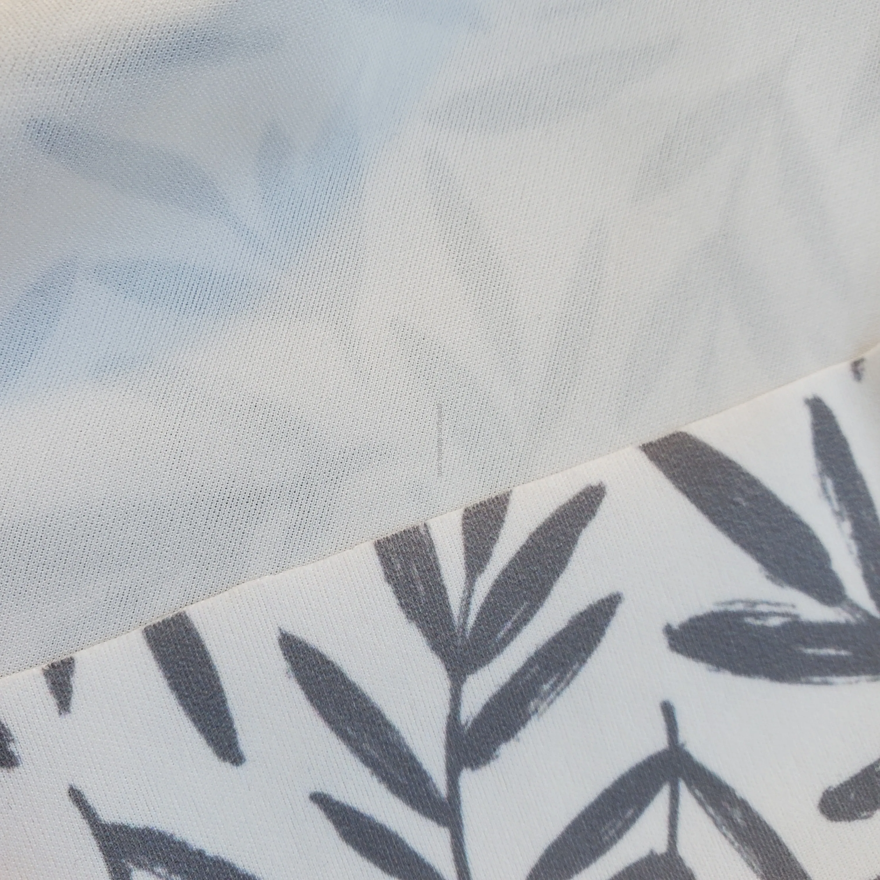 Polyester 30D knitted PUL fabric printed PFCs free water repellent for bibs soft shell mats