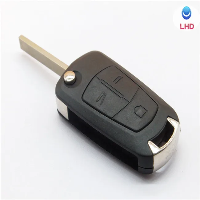 For Vauxhall Opel Vectra C Signum Auto Replacement Key Flip Remote Key Fob 3 Button 433-MHz PCF7946 Chip Car Key